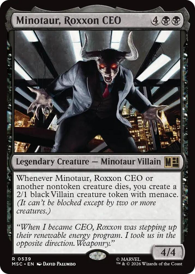 0539 Minotaur, Roxxon CEO R Commander: Marvel Super Heroes