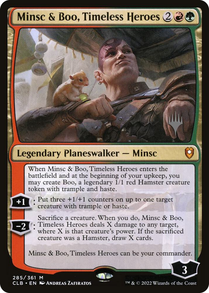 Minsc & Boo, Timeless Heroes #285 M - Promo Pack: The Lost Caverns of Ixalan Pokemon card