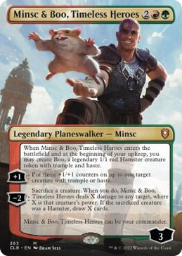 Minsc & Boo, Timeless Heroes (Borderless) #363 M - Commander Legends: Battle for Baldur's Gate Pokemon card