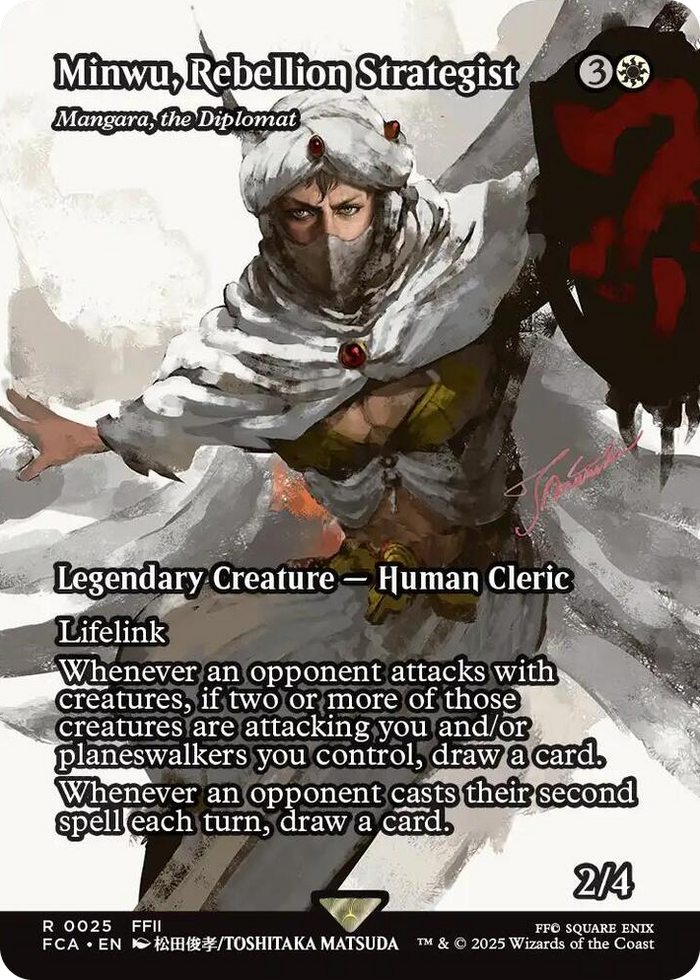 Minwu, Rebellion Strategist - Mangara, the Diplomat (Showcase) #25 R - FINAL FANTASY: Through the Ages Pokemon card