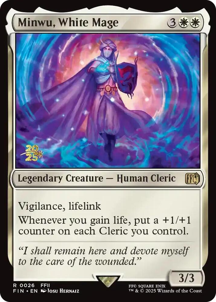 0026 Minwu, White Mage R Prerelease Cards