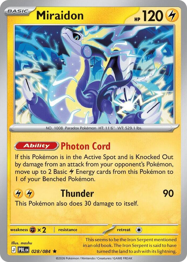 0028 Miraidon - 028/084 (Non-Holo) Rare Deck Exclusives