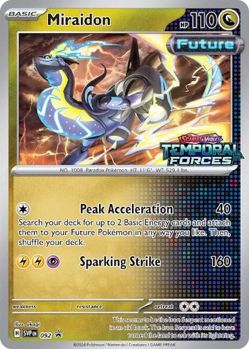 0092 Miraidon - 092 (Prerelease) Promo Scarlet & Violet Promo Cards