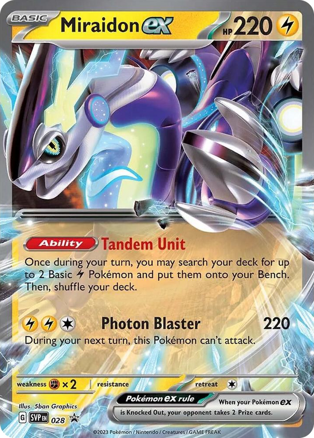 0028 Miraidon ex - 028 Promo Scarlet & Violet Promo Cards