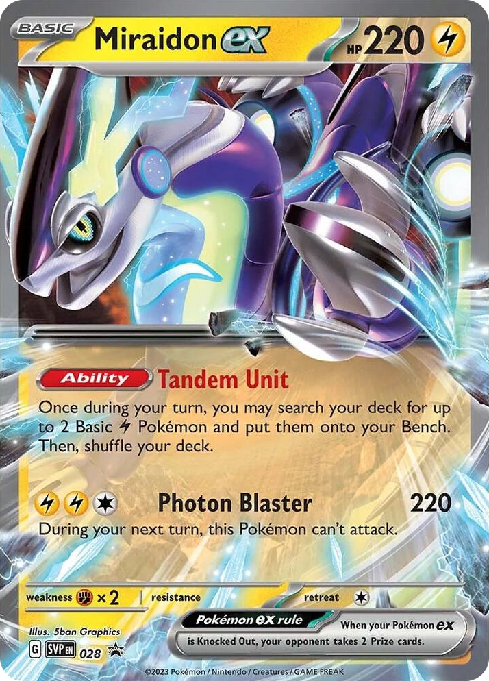 0028 Miraidon ex - 028 Promo Scarlet & Violet Promo Cards