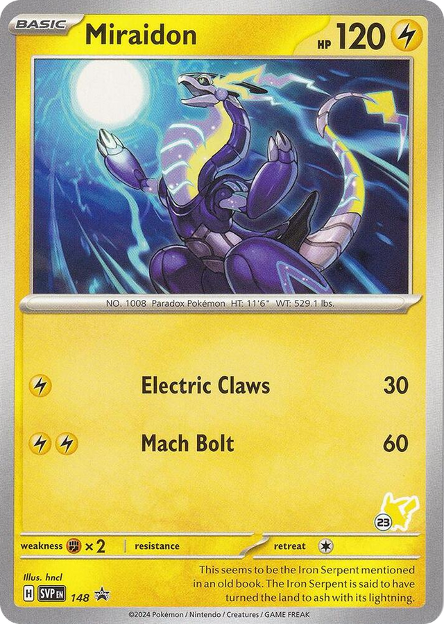 0148 Miraidon - Pikachu 23 Promo Battle Academy 2024