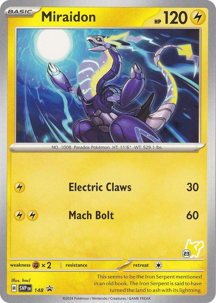 0148 Miraidon - Pikachu 23 Promo Battle Academy 2024