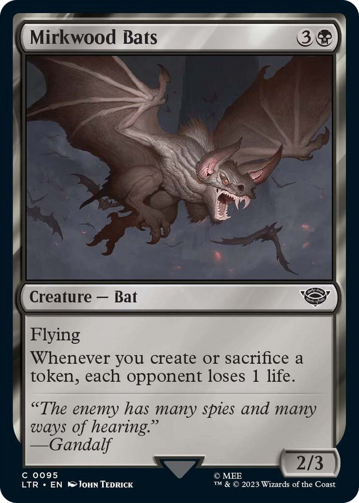 Mirkwood Bats #95 C - Universes Beyond: The Lord of the Rings: Tales of Middle-earth Pokemon card