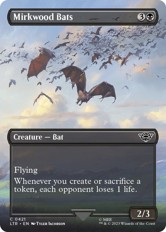 Mirkwood Bats (Borderless) #421 C - Universes Beyond: The Lord of the Rings: Tales of Middle-earth Pokemon card