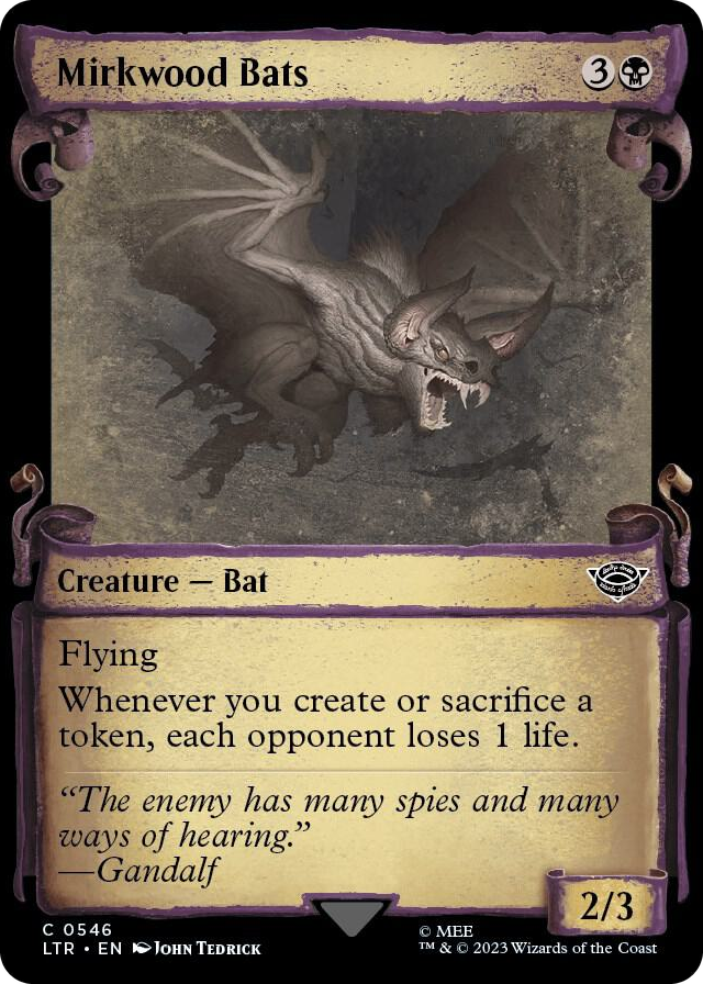 Mirkwood Bats (Showcase Scrolls) #546 C - Universes Beyond: The Lord of the Rings: Tales of Middle-earth Pokemon card
