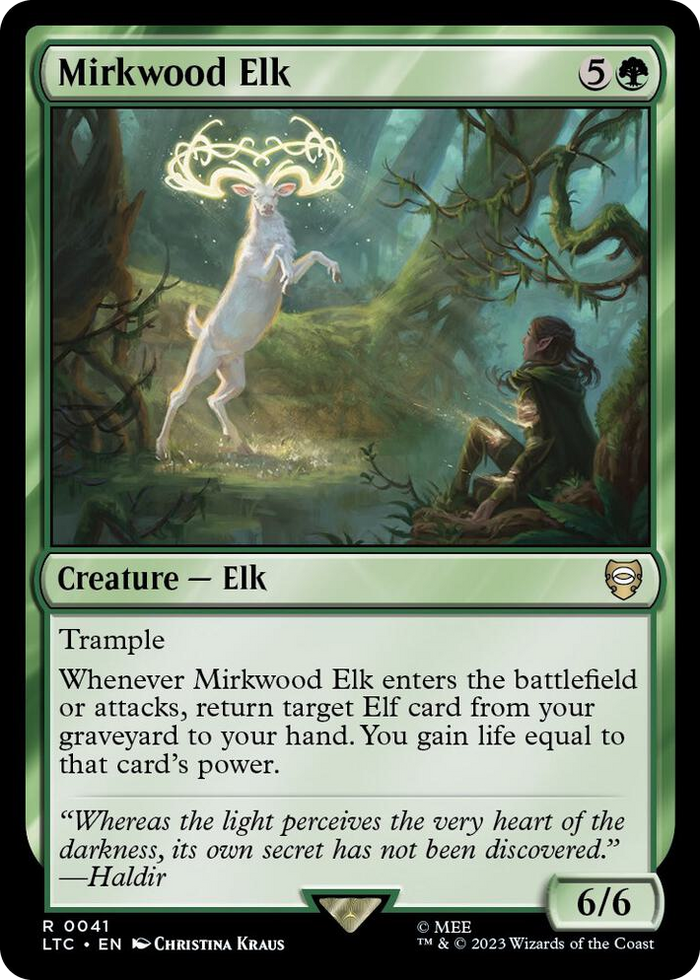 Mirkwood Elk #41 R - Commander: The Lord of the Rings: Tales of Middle-earth Pokemon card