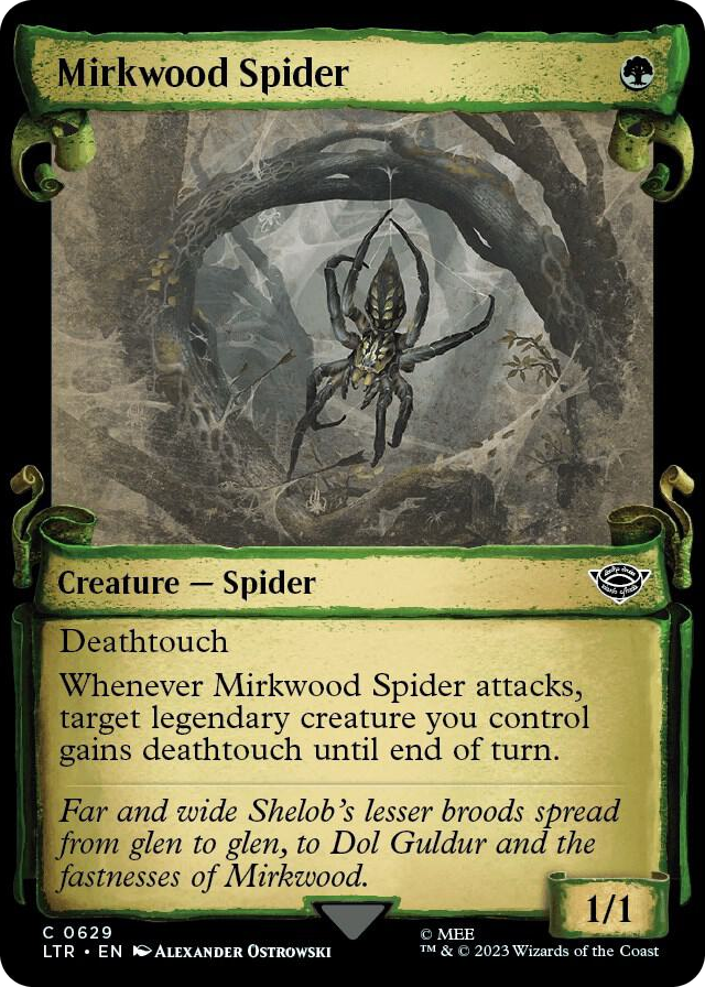 Mirkwood Spider (Showcase Scrolls) #629 C - Universes Beyond: The Lord of the Rings: Tales of Middle-earth Pokemon card