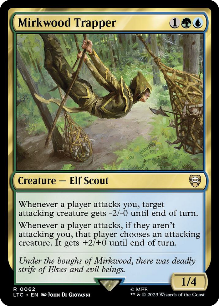 Mirkwood Trapper #62 R - Commander: The Lord of the Rings: Tales of Middle-earth Pokemon card