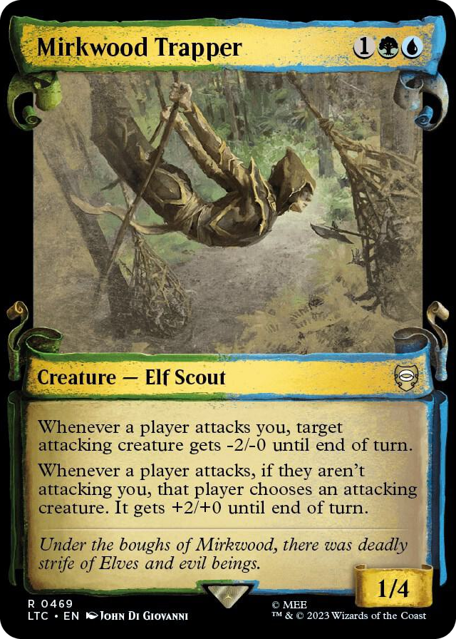 Mirkwood Trapper (Showcase Scrolls) #469 R - Commander: The Lord of the Rings: Tales of Middle-earth Pokemon card
