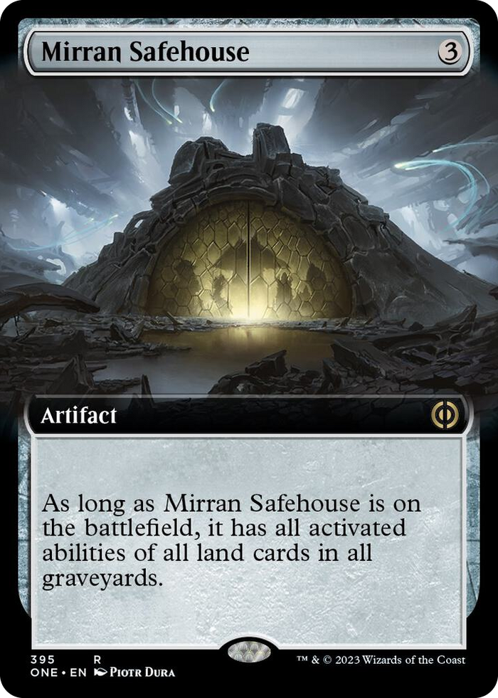 Mirran Safehouse (Extended Art) #395 R - Phyrexia: All Will Be One Pokemon card