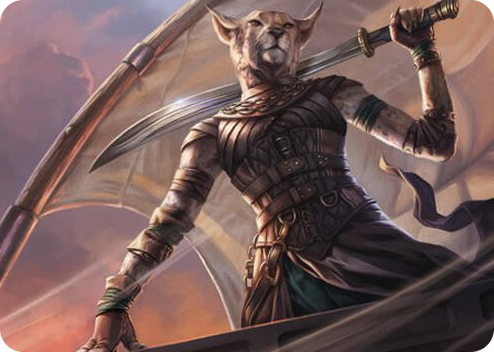 0028 Mirri, Weatherlight Duelist Art Card S Art Series: Commander Masters