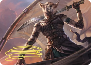 0028 Mirri, Weatherlight Duelist Art Card (Gold-Stamped Signature) S Art Series: Commander Masters