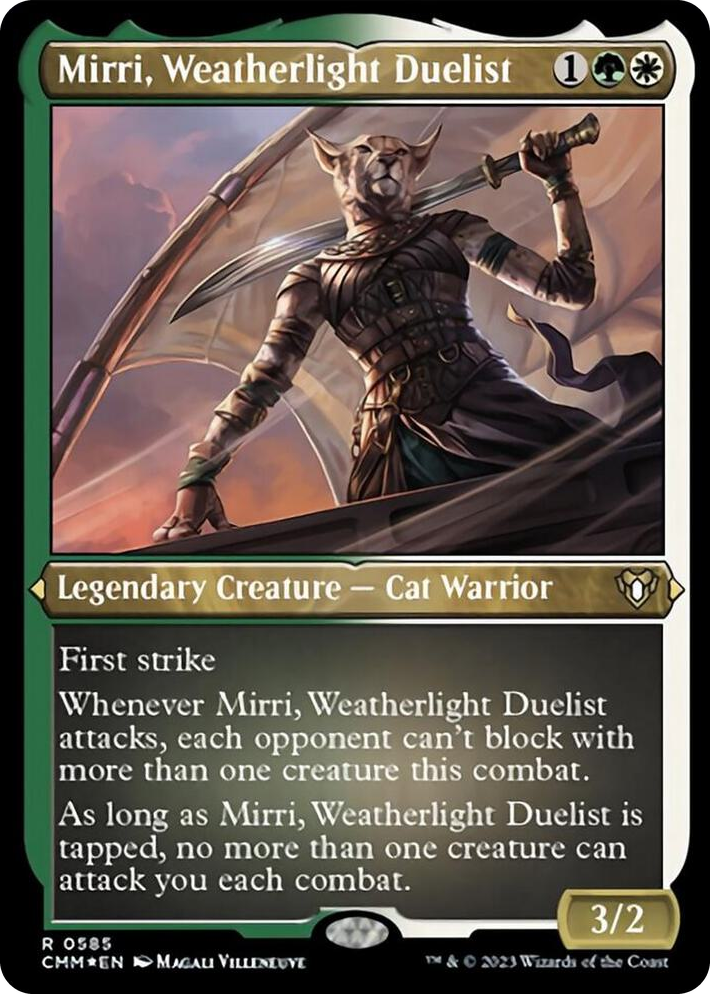 0585 Mirri, Weatherlight Duelist (Foil Etched) R Commander Masters