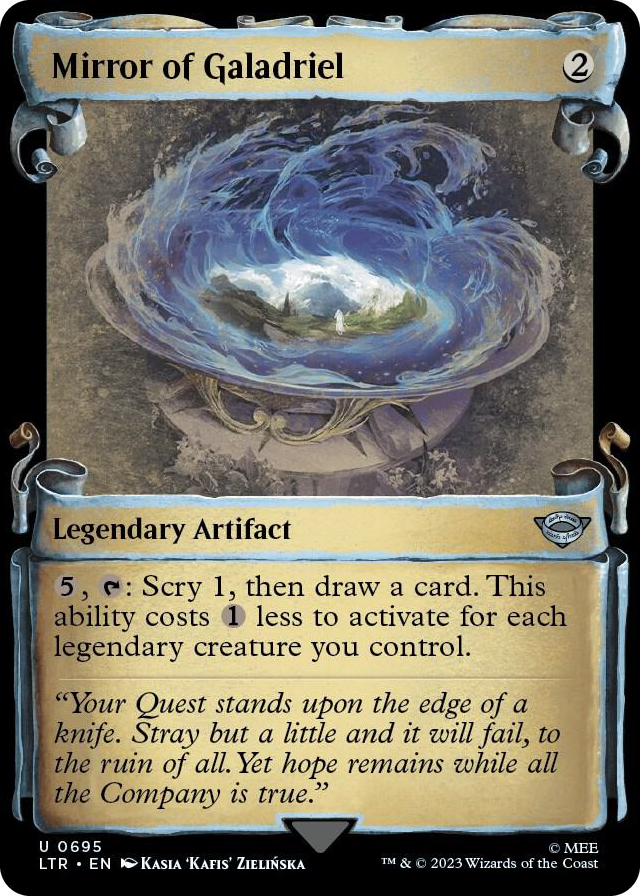Mirror of Galadriel (Showcase Scrolls) #695 U - Universes Beyond: The Lord of the Rings: Tales of Middle-earth Pokemon card