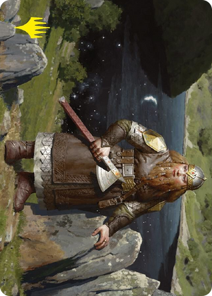 0012 Mirrormere Guardian Art Card (Gold-Stamped Signature) S Art Series: Universes Beyond: The Lord of the Rings: Tales of Middle-earth