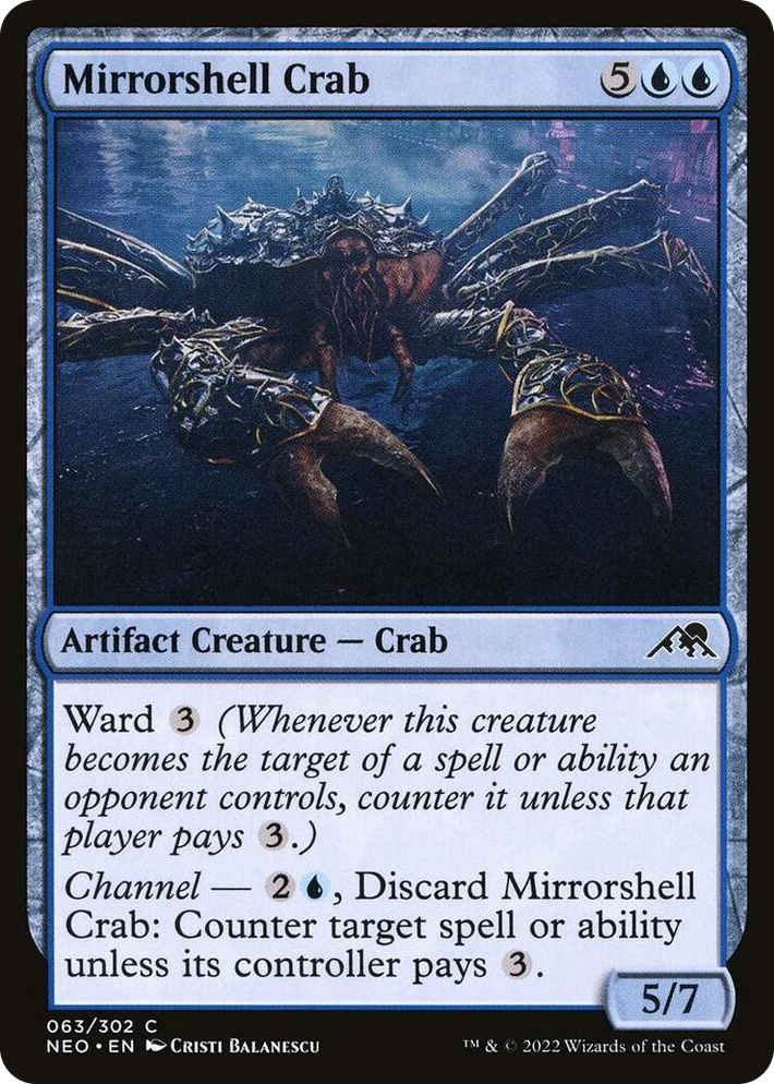 0063 Mirrorshell Crab C Kamigawa: Neon Dynasty