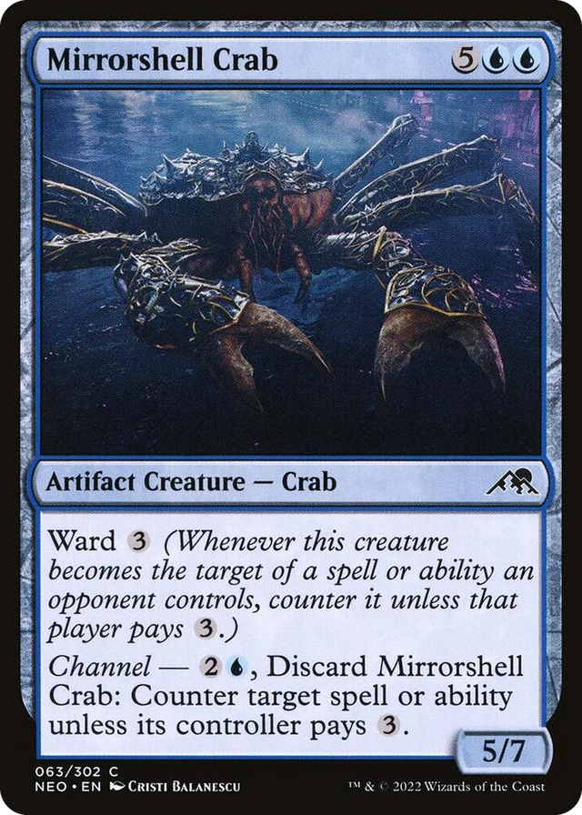0063 Mirrorshell Crab C Kamigawa: Neon Dynasty