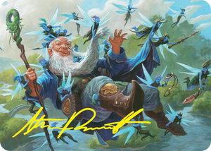 0007 Mischievous Mystic Art Card (7/54) (Gold-Stamped Signature) S Art Series: Foundations