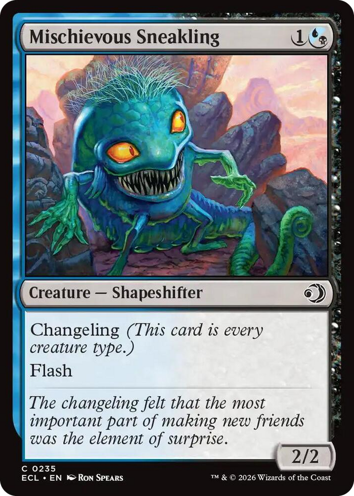 Mischievous Sneakling #235 C - Lorwyn Eclipsed Pokemon card