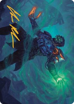 0037 Mishra, Claimed by Gix Art Card (Gold-Stamped Signature) S Art Series: The Brothers' War
