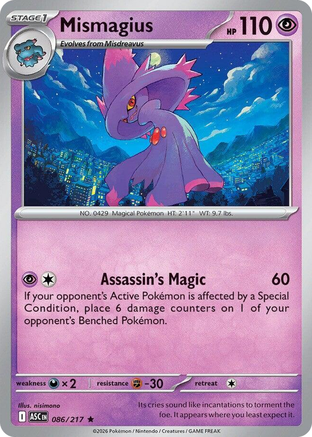 0086 Mismagius Rare Ascended Heroes