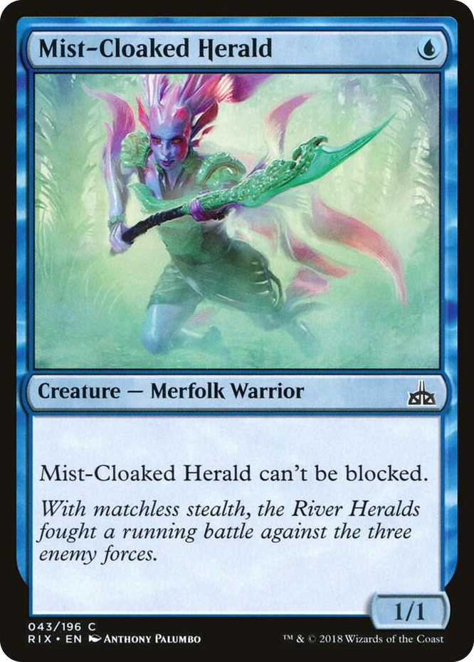 0043 Mist-Cloaked Herald C Rivals of Ixalan