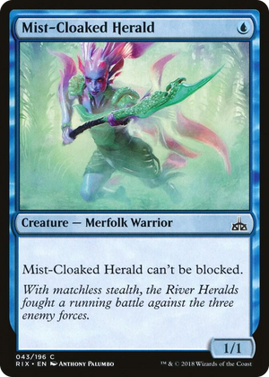 0043 Mist-Cloaked Herald C Rivals of Ixalan