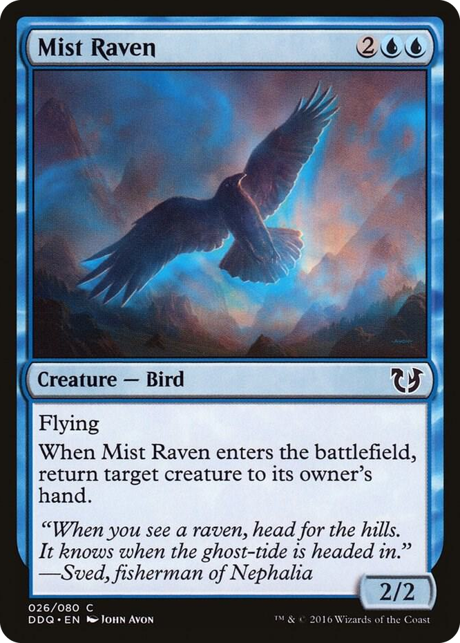 Mist Raven #26 C - Duel Decks: Blessed vs. Cursed Pokemon card