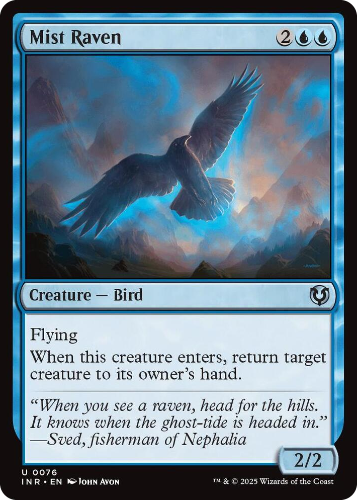 0076 Mist Raven U Innistrad Remastered