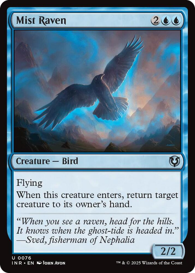 0076 Mist Raven U Innistrad Remastered