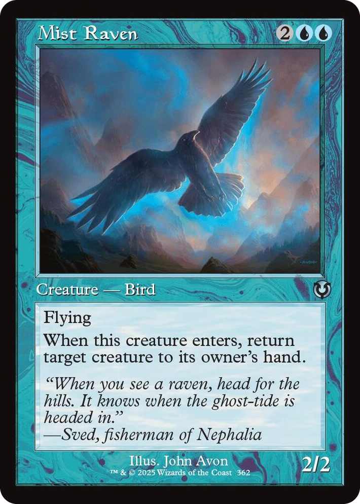 0362 Mist Raven (Retro Frame) U Innistrad Remastered