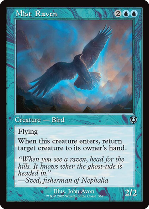 0362 Mist Raven (Retro Frame) U Innistrad Remastered