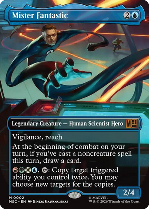 0002 Mister Fantastic (Borderless) M Commander: Marvel Super Heroes