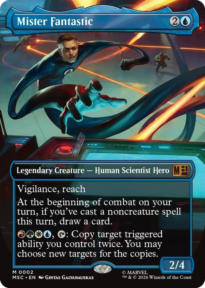 Mister Fantastic (Borderless) #2 M - Commander: Marvel Super Heroes Pokemon card