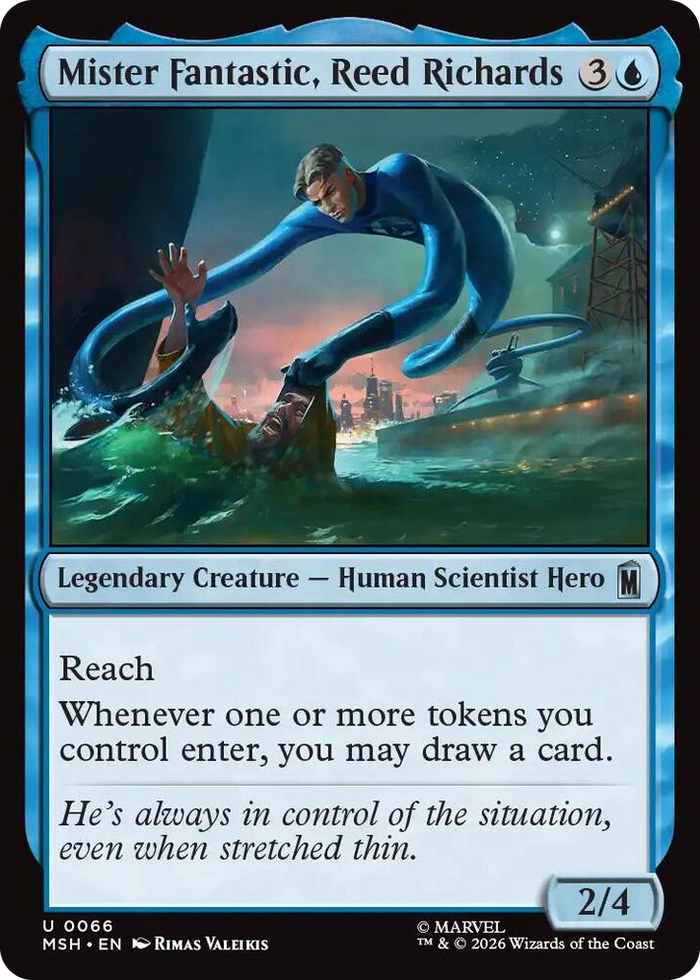 Mister Fantastic, Reed Richards #66 U - Marvel Super Heroes Pokemon card
