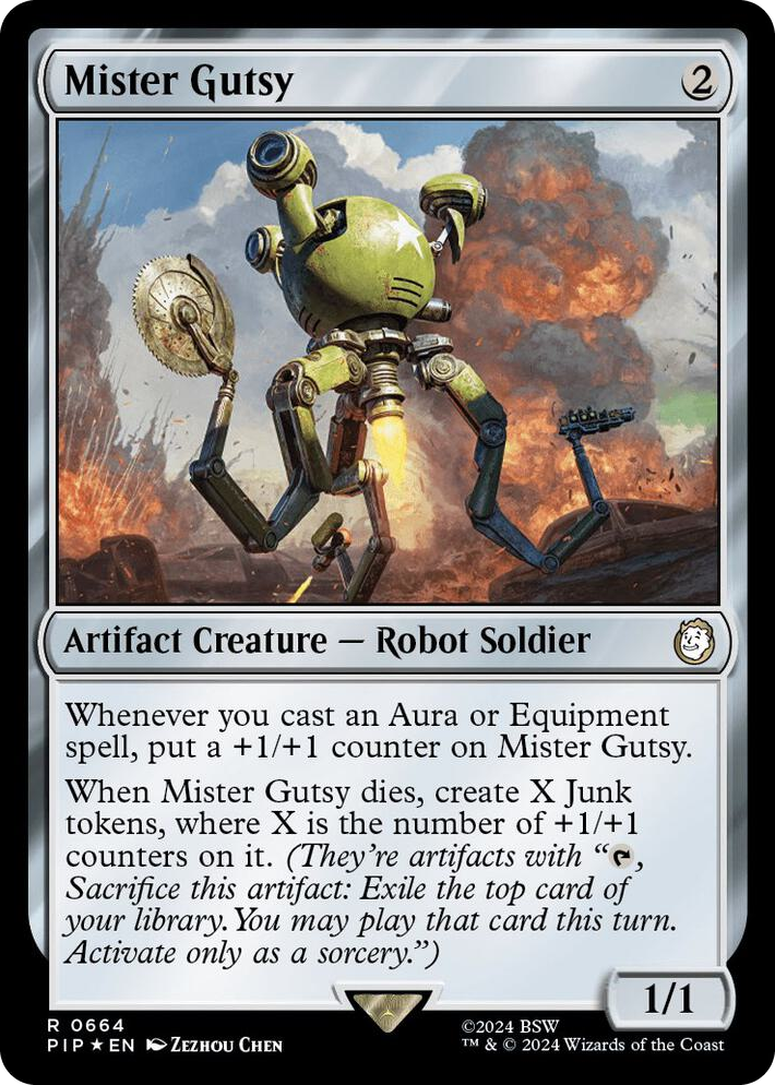 0664 Mister Gutsy (Surge Foil) R Universes Beyond: Fallout