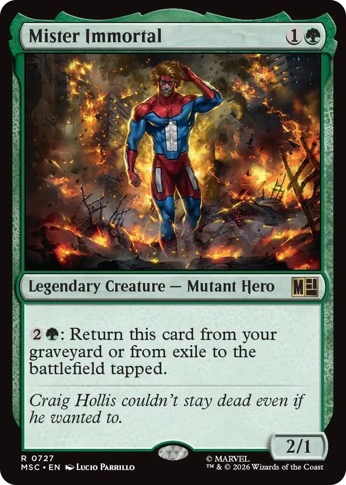 0727 Mister Immortal R Commander: Marvel Super Heroes