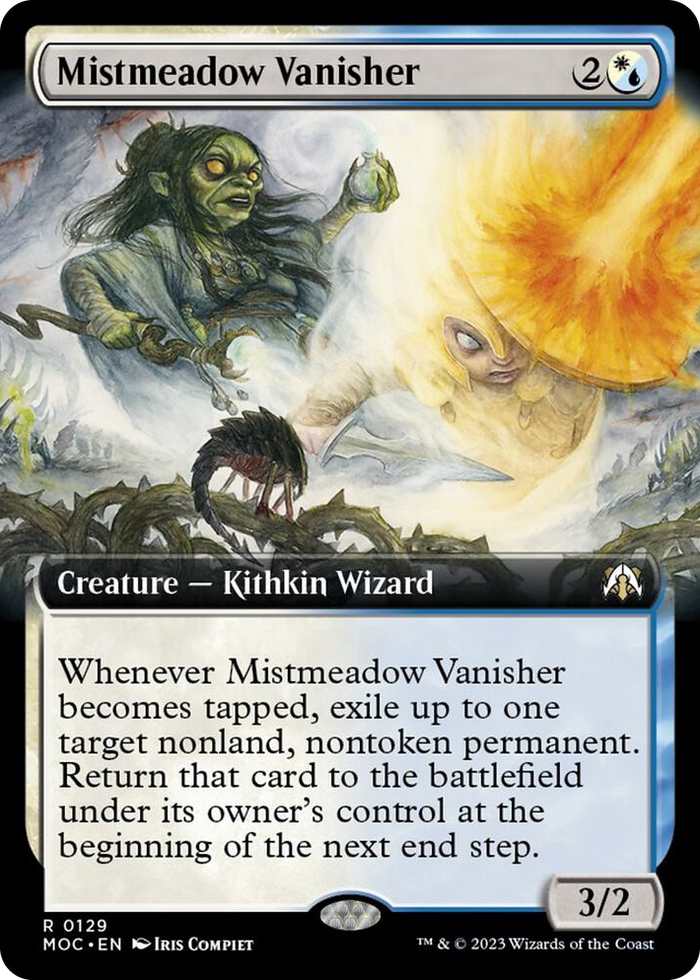 Mistmeadow Vanisher (Extended Art) #129 R - Commander: March of the Machine Pokemon card