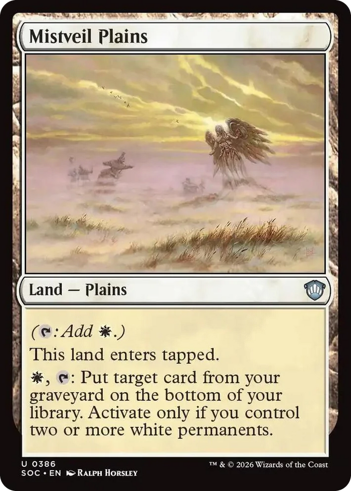 0386 Mistveil Plains U Commander: Secrets of Strixhaven