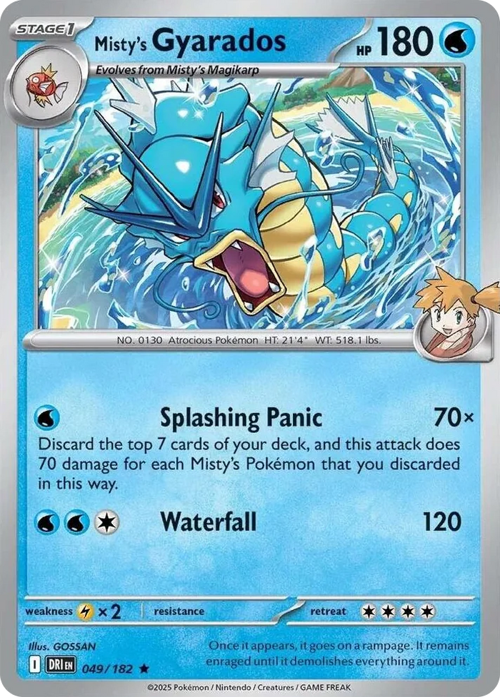 0049 Misty's Gyarados - 049/182 (Non-holo) Rare Deck Exclusives