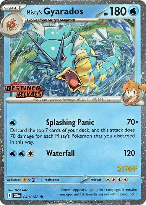 0049 Misty's Gyarados (Prerelease) [Staff] Rare Miscellaneous Cards & Products