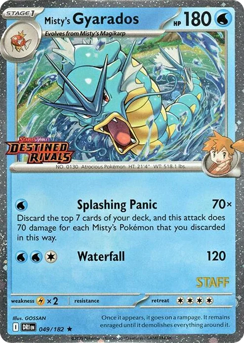 0049 Misty's Gyarados (Prerelease) [Staff] Rare Miscellaneous Cards & Products