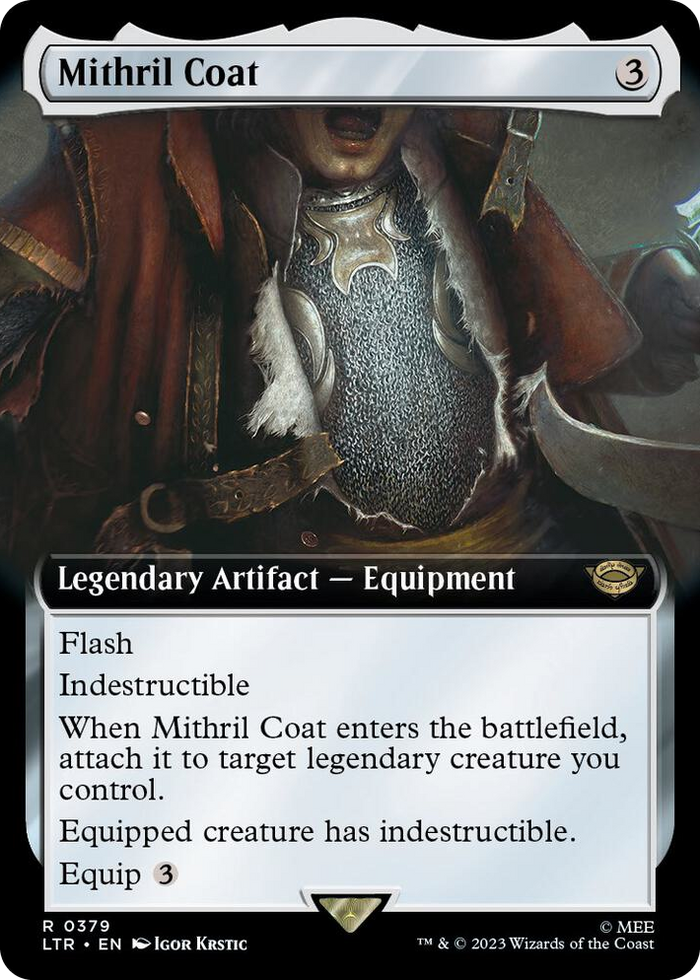 Mithril Coat (Extended Art) #379 R - Universes Beyond: The Lord of the Rings: Tales of Middle-earth Pokemon card