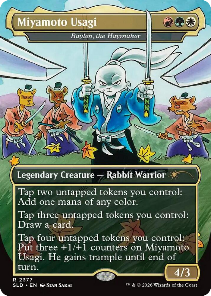Miyamoto Usagi - Baylen, the Haymaker #2377 R - Secret Lair Drop Series Pokemon card