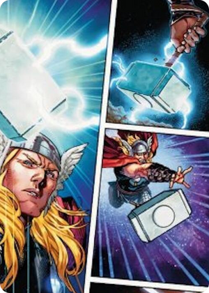 0019 Mjolnir, Hammer of Thor Art Card S Art Series: Marvel Super Heroes